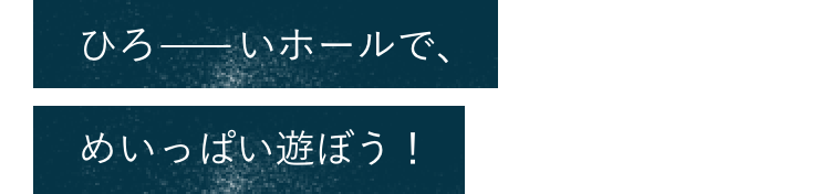 ひろーいホールでめいっぱい遊ぼう